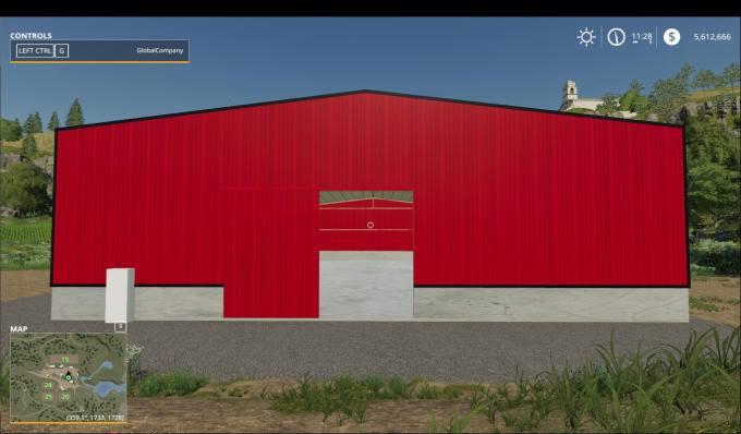 Гараж LARGE SHED V2.0.0.0 для Farming Simulator 2019