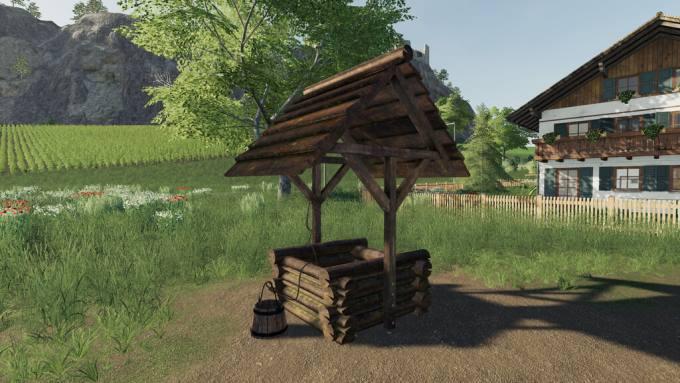 Колодец Placeable Woodenfountain v 1.0 для Farming Simulator 2019