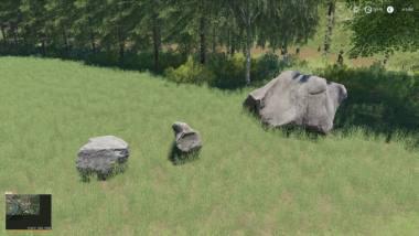 Пак перемещаемых камней DYNAMIC ROCKS V0.1 для Farming Simulator 2019