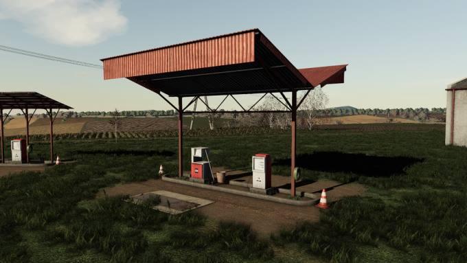 Пак АЗС Old Fuel Stations Pack v 1.0 для Farming Simulator 2019
