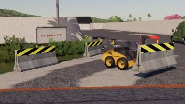 Дорожный барьер DYNAMIC CONCRETE ROAD BARRIER WITH ATTACHER V1.1 для Farming Simulator 2019