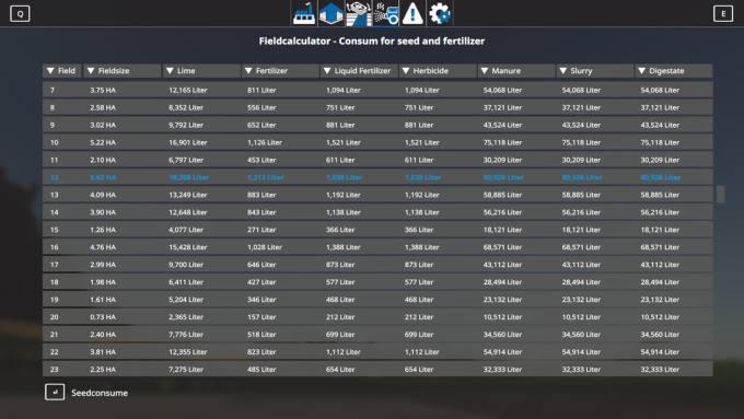 Скрипт GlobalCompanyAddOn - Fieldcalculator v 1.0 для Farming Simulator 2019