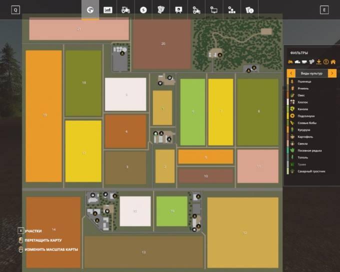 Карта с большими полями для farming simulator 2019