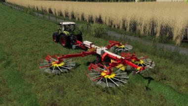 Валковые грабли Poettinger Top 1252 C S-Line v1.0 для Farming Simulator 2019