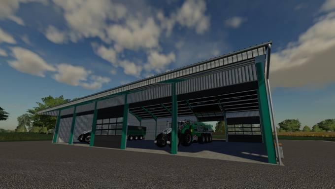 Гараж Steel Construction Hall v1.0 для Farming Simulator 2019