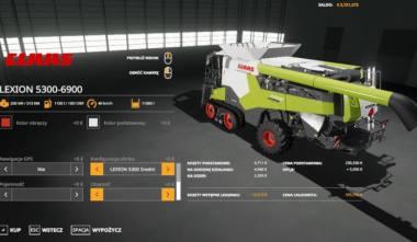 Комбайн CLAAS LEXION 5300 6900 V1.0.0.0 для Farming Simulator 2019