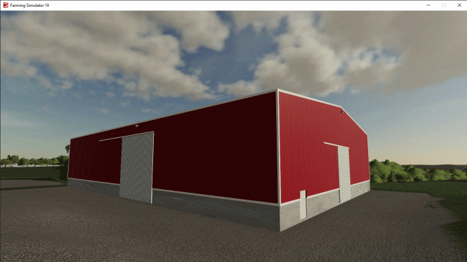 Гараж LARGE SHOP V2.0.0.0 для Farming Simulator 2019