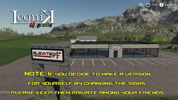 Сервисный центр ELEVATED AF DEALERSHIP V1.0 для Farming Simulator 2019