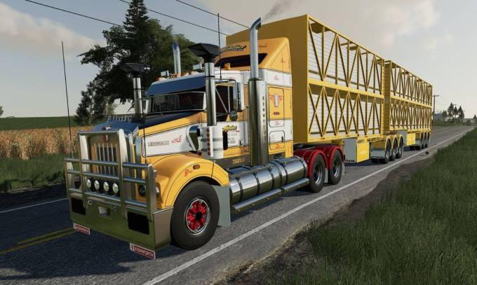 Тягач KENWORTH T408 SAR V1.0.0.0 для Farming Simulator 2019