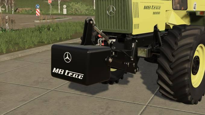 Пак противовесов MB TRAC GEWICHTE V1.0.0.0 для Farming Simulator 2019