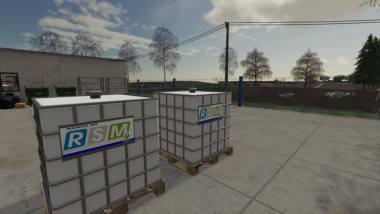 Куб с жидкими удобрениями RSM TANK V1.0.0.0 для Farming Simulator 2019