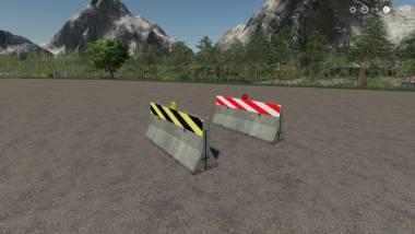Пак дорожных барьеров ROAD BARRIER PACK V1.2 для Farming Simulator 2019