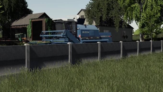 Пак заборов CONCRETE FENCES V1.0.0.0 для Farming Simulator 2019
