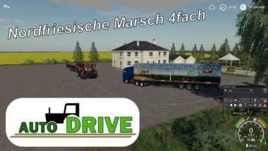 Курсы AUTODRIVE ROUTE NETWORK NF MARCH 4-WAY WITH TRENCHES V2.1 для Farming Simulator 2019