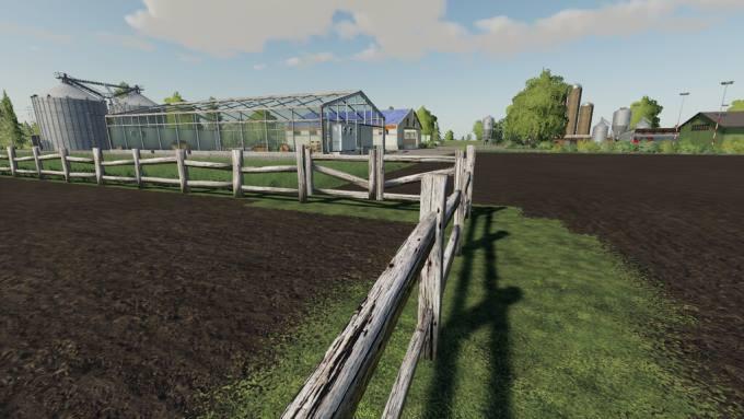 Пак заборов Old Fence With Gate v 1.0 для Farming Simulator 2019