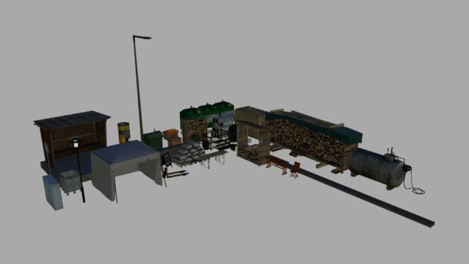Пак объектов GE Deco Pack (Prefab*) для Farming Simulator 2019