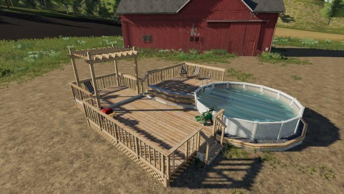 Садовый настил Garden Decking And Pool v1.1 для Farming Simulator 2019