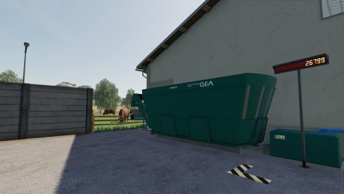 Стационарный кормораздатчик GEA Beltfeeder Animal Feeding Systems v1.0 для Farming Simulator 2019