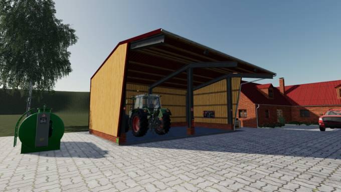 Навес Machine Shelter Small v1.0 для Farming Simulator 2019