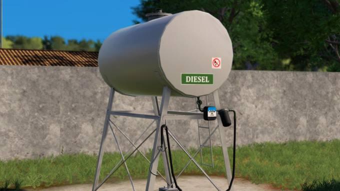АЗС Diesel Tank 2000 v1.2 для Farming Simulator 2019