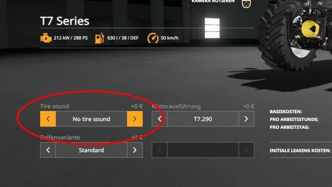 Скрипт Tire Sound v1.0 для Farming Simulator 2019