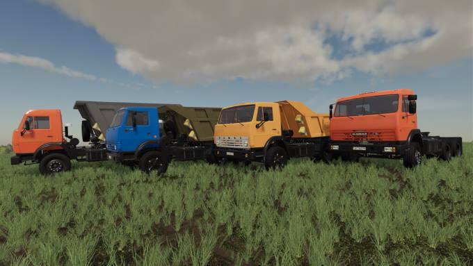 Грузовик КамАЗ 55111 v1.0.1 для Farming Simulator 2019