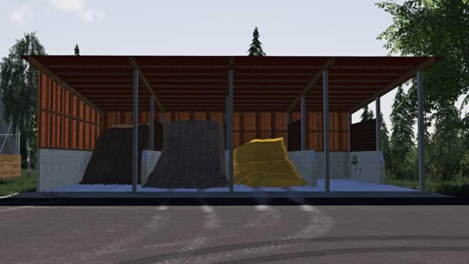 Склад для сыпучих грузов Large Bulk Goods Hall v1.0 для Farming Simulator 2019