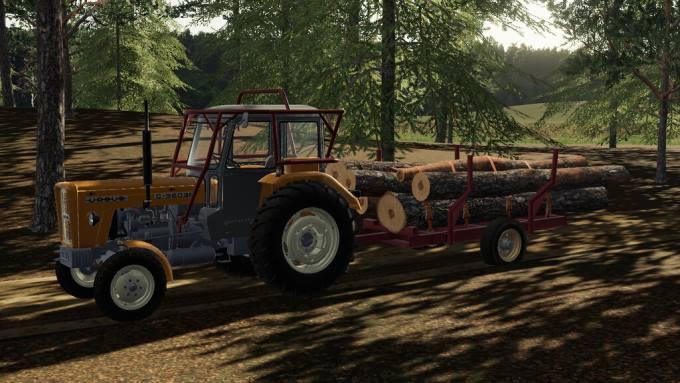 Прицеп лесовоз Selfmade Forest Trailer v1.0 для Farming Simulator 2019