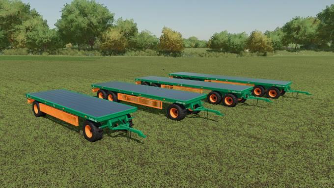 Пак прицепов Aguas Tenias Platform Trailer Pack v1.0 для Farming Simulator 22