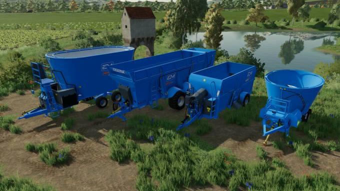Пак кормосмесителей EuroMilk Forage Wagons Pack v1.0 для Farming Simulator 22