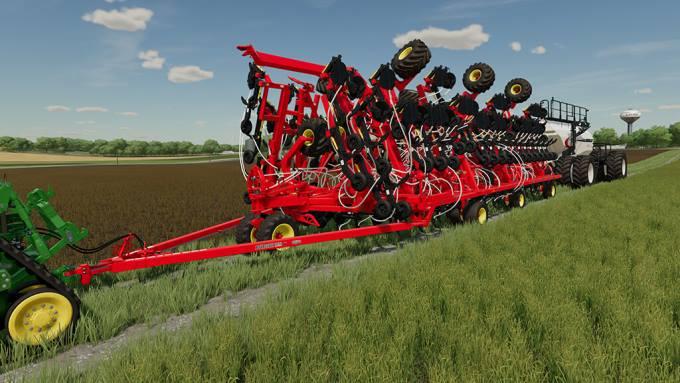 Посевной комплекс Bourgault 3420-100 Paralink Hoe Drill + 71300 Air Cart v1.0.0.1 для Farming Simulator 22