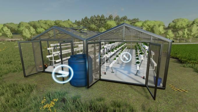 Теплица Hydroponics Greenhouse v1.0 для Farming Simulator 22