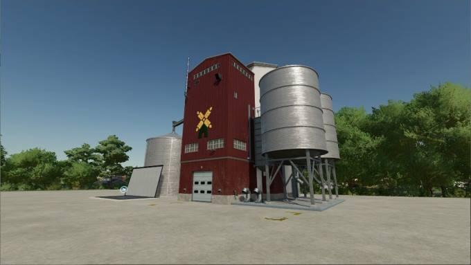 Мельница Grain Mill Extended v1.0 для Farming Simulator 22