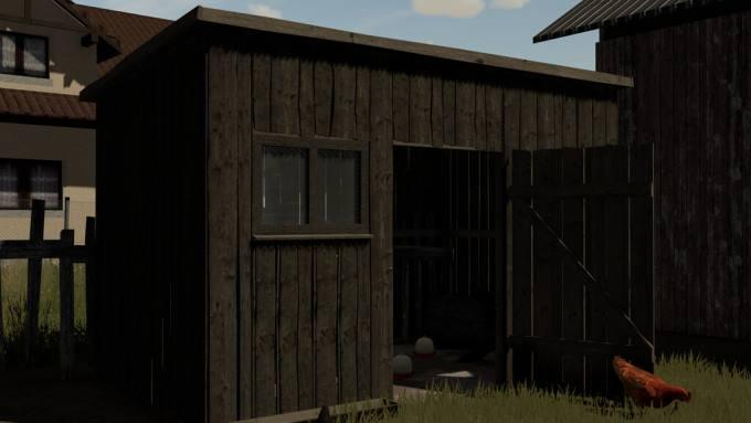 Курятник Small Wooden Chicken Coop v1.0 для Farming Simulator 22