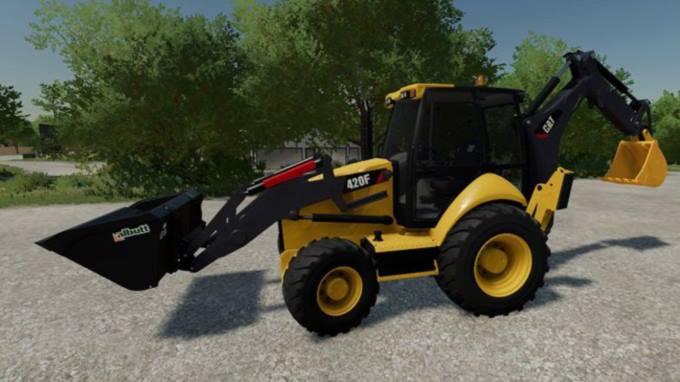 Трактор CAT 420F Backhoe Loader v2.0 для Farming Simulator 22