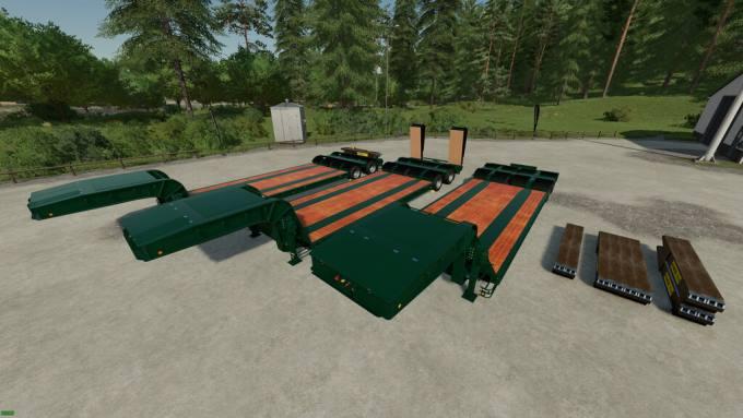 Трал Lowloader With 16 Wheels v1.0 ДЛЯ FARMING SIMULATOR 22