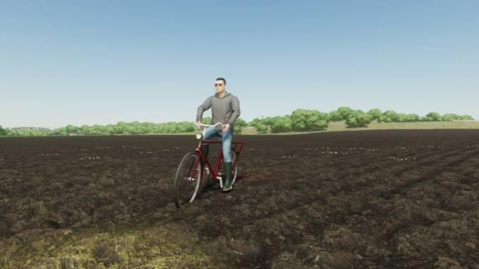 Велосипед Lizard Old Bike v1.0 для Farming Simulator 22