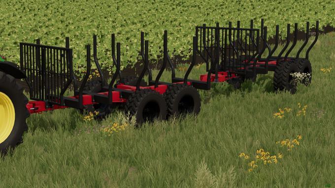 Прицеп лесовоз Wood Trailer v1.0 для Farming Simulator 22