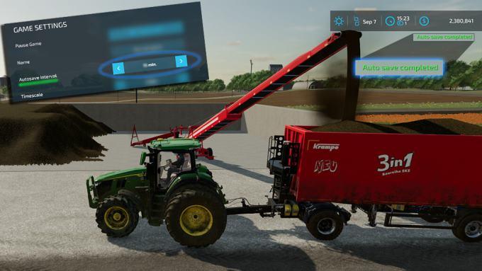 Скрипт Автосохранение GameSaver v1.0  для Farming Simulator 22