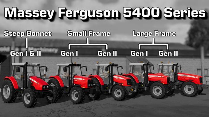 Трактор Massey Ferguson 5400 Series v1.2 для Farming Simulator 22
